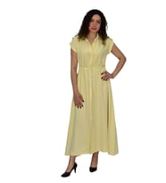 Kadın Beli Kemerli Elbise BGL-ST04639 (Sarı)