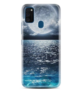 Samsung M21 M22 M23 M30 M31S M32 Kılıf Desenli Silikon Great Moon 1301
