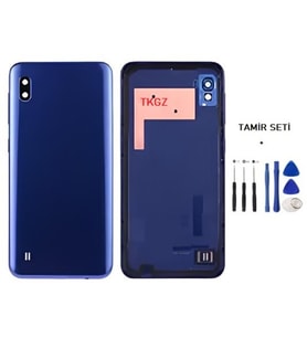 Samsung Galaxy A10 - SM-A105F FULL Kasa Arka Kapak Takım MAVİ - TAMİR SETİ