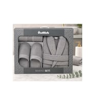Özdilek Colourist Gümüş Kişisel Banyo Bornoz Seti (XL Beden)