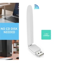 Platoon Wireless-N 150MBPS WiFi USB Adaptör Harici Antenli 2.4GHz PC/Mac Uyumlu (Beyaz)
