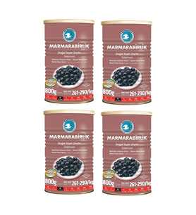 Marmarabirlik Doğal Salamura Zeytin 800 gr Teneke M Boy 261-290 x 4 Adet