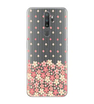 Oppo A5 2020 / A9 2020 Uyumlu Çiçek Desenli Şeffaf Telefon Kılıfı