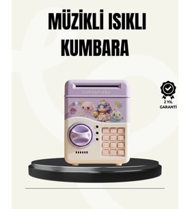 Elektronik Şifreli ATM Görünümlü Çocuk Kumbarası Mor