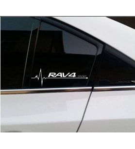 RAV4 Yan Cam Sticker Oto Kapı Çıkartma Tuning oto 20 cm x 7 cm yazı 509