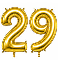 29 Rakam Folyo Balon Altın Rengi (76 cm)