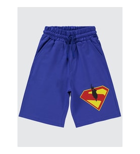 Süperman Erkek Çocuk Kapri 6-9 Yaş Saks (SAKS MAVI)