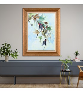 Altın Varaklı Paspartulu Çerçeveli  Tablo n5s561