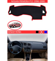 Nissan Primera P11 1996-2011 Için Uygun Torpido Koruma Halısı Siyah Kenar Renk Kırmızı