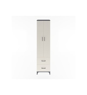 Hyperion Dolap 5 Raflı 2 Çekmeceli 2 Kapaklı 60x44x243 Antrasit-Aytaşı