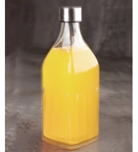 Acar Kare Cam Su Şişesi 1000 Ml