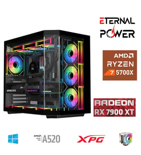 ETERNAL POWER RYZEN 7 5700X 32G DDR4 1TB M.2 RX7900XT A520 A750W