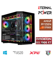 ETERNAL POWER RYZEN 7 5700X 32G DDR4 1TB M.2 RX7900XT A520 A750W