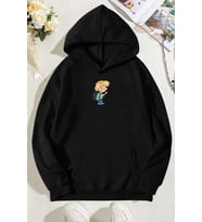 Unisex Cedric Üzümlü Kekim Baskılı Sweatshirt (Siyah)