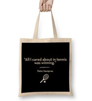 Pete Sampras All I Cared About In Tennis Was Winning Quote Bez Çanta Uzun Saplı