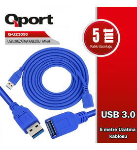 QPORT Q-UZ3050 USB3.0 5MT UZATMA KABLOSU