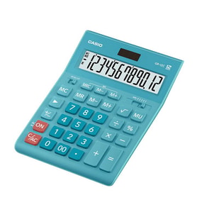Casio GR-12C-LB 12 Hane Mavi Masa Üstü Hesap Makinesi