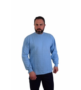 ESER - Bisiklet Yaka Sweatshirt - Cepsiz - Açık Mavi