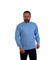 ESER - Bisiklet Yaka Sweatshirt - Cepsiz - Açık Mavi