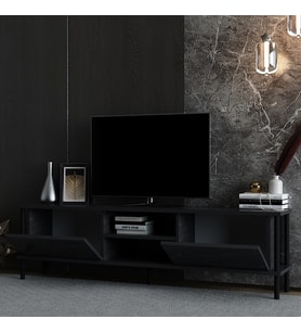 TV Sehpası Afra Retro Gümüş 150 cm