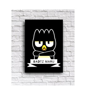 Badtz Maru Kuromi Kapı Süsü Uyarı Konsept Dekor Tablo (19x28 cm)