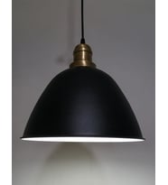 RİOLİGHT RETRO SİYAH İÇİ BEYAZ TEKLİ METAL SARKIT ÇAP: 28CM