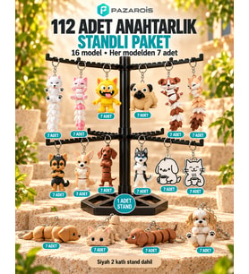 112 Adet Patili Dostlar Toptan Anahtarlık Paketi