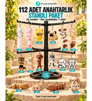 112 Adet Patili Dostlar Toptan Anahtarlık Paketi