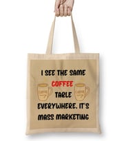 Funny coffee drinKs Art lover Gift Quote - Vintage Retro Rainbow Style Bez Çanta Uzun Saplı
