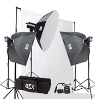 Gdx BM400 3'lü Paraflaş Set + Seyyar Fon Perde 3x6 Metre