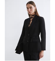 LCW EVERYDAY Siyah Beli Kuşaklı Kadın Blazer Ceket