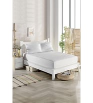 Yatağı Alezi Alez Yatak Koruyucu Alez Pamuklu Kapitoneli Fitted (70x140) Beyaz
