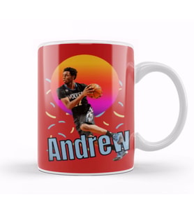 Andrew Wiggins Vintage Art   Legend Basketball Gift Kupa Bardak Porselen