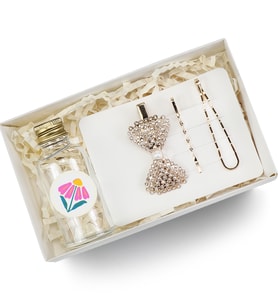 Mini Kolonya & Taşlı Gold Toka Hediye Seti