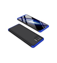 Oppo Reno 4 Lite Uyumlu Kılıf Zore Ays Kapak (Siyah-Mavi)