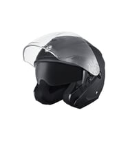 Motosiklet Yarım Açık Kask Güneş Vizörlü Motor Kask Mat Black