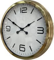 60 cm Gold Metal Dekoratif Duvar Saati (Standart)