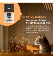 Haustier Qq009 Gece Görüşlü 1080P Fhd Kameralı, Akıllı Otomatik Mama Kabı, App-Wifi Uzaktan Kontrol
