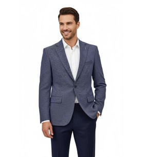 Erkek Tek Spor Ceket Çift Yırtmaçlı BGL-ST04980 (İndigo)