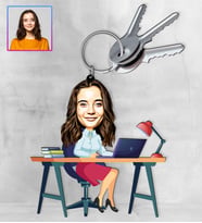 Kişiye Özel Karikatür Tasarım Anahtarlık 97283