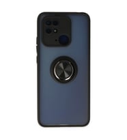 Xiaomi Poco C40 Kılıf Montreal Yüzüklü Silikon Kapak - Siyah