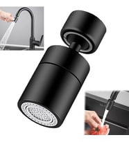 Sunup SN-29318 Çift Hız Ayarlı Siyah Musluk Başlığı