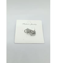 Silver Zincir Detaylı Taşlı EarCuff