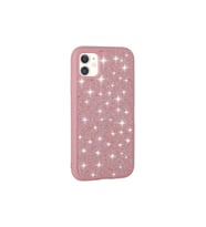 Apple iPhone 11 Uyumlu Kılıf Parlak Taşlı Tasarım Zore Pırlanta Kapak (Pembe)