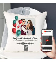 Kişiye Özel Doğum Gününe Özel Ses İzi Yastık