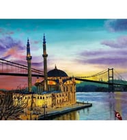 İstanbul Ortaköy Boyama Seti Kasnaklı 40 x 50 cm