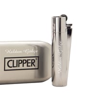 Hediyezin İsme Özel Clipper Çakmak Gümüş