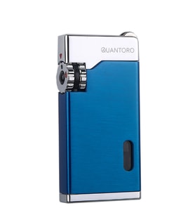 Quantoro Çift Torch Pürmüz Mavi Metal Puro Çakmağı