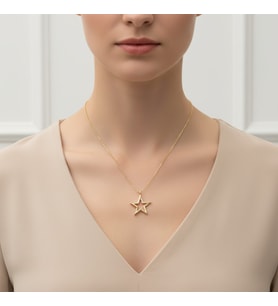 STİL İNCİSİ/XUPING JEWELRY YILDIZ ZİRKON TAŞLI KOLYE
