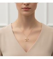 STİL İNCİSİ/XUPING JEWELRY YILDIZ ZİRKON TAŞLI KOLYE